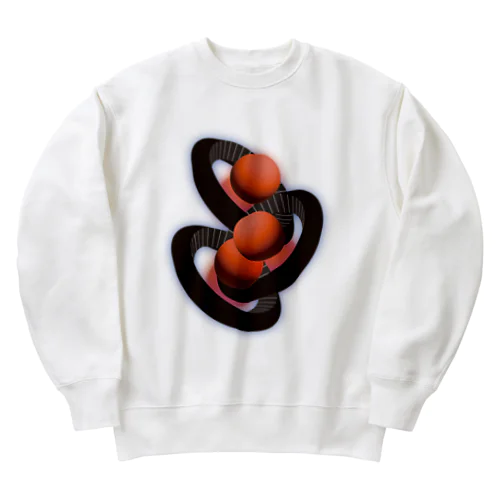 あせ色とリング　背景なし Heavyweight Crew Neck Sweatshirt