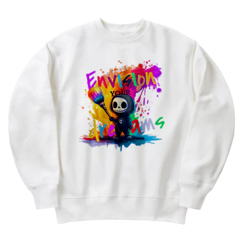 OneLife-ドクロアートくん Heavyweight Crew Neck Sweatshirt