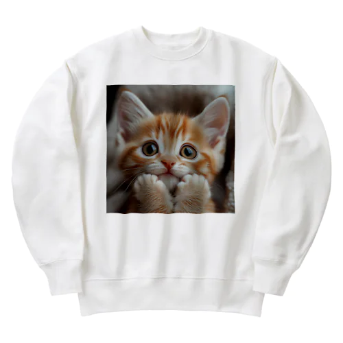 頬杖ポーズ Heavyweight Crew Neck Sweatshirt