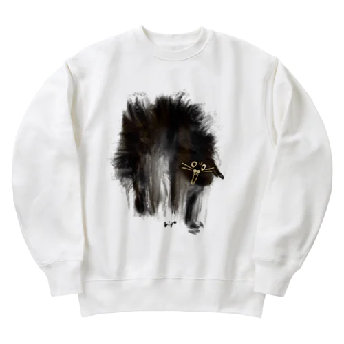 おこねこ Heavyweight Crew Neck Sweatshirt