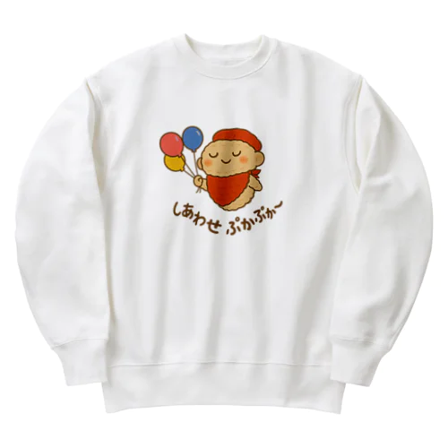 しあわせを運ぶふうせん地蔵さま Heavyweight Crew Neck Sweatshirt