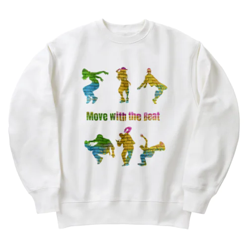 Move with the Beat~Graffiti Silhouette５ Heavyweight Crew Neck Sweatshirt