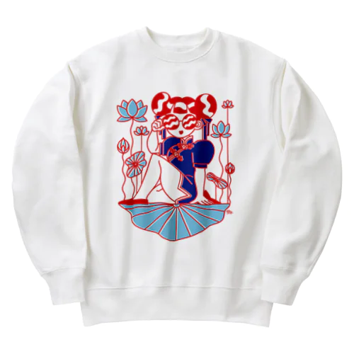 LOTUS CHINA GIRL No.2 Heavyweight Crew Neck Sweatshirt