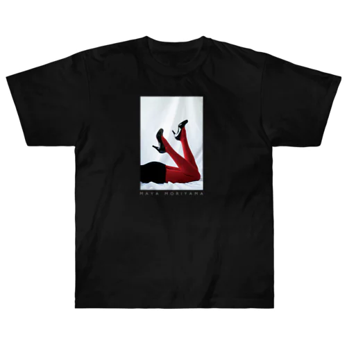 森山真夜「Self Portrait #2」（黒系） Heavyweight T-Shirt