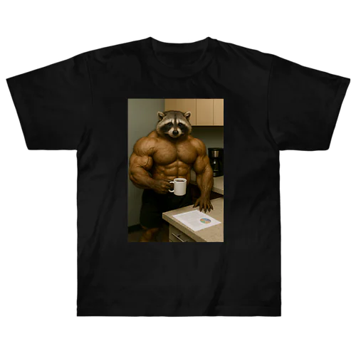 ムキムキアライグマ経理 Heavyweight T-Shirt