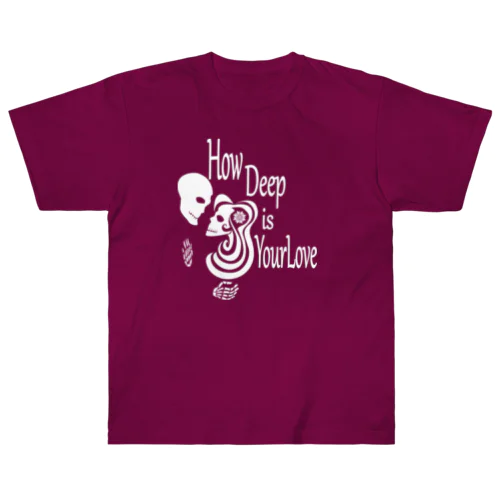 How Deep Is Your Love（白） Heavyweight T-Shirt