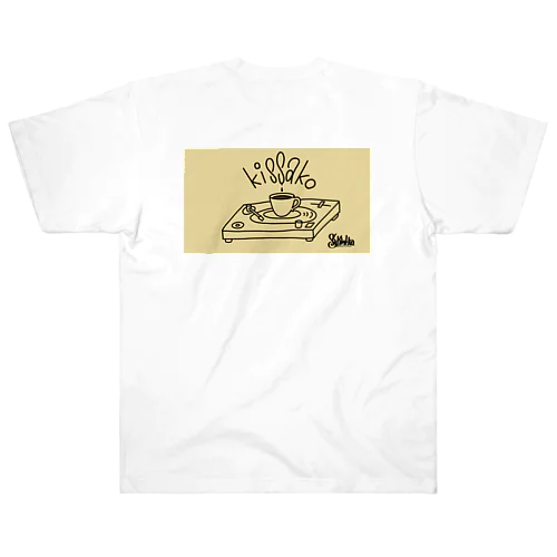仏教語グラフィT「喫茶去(kissako)」 Heavyweight T-Shirt