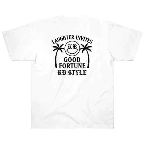  【GOOD FORTUNE】笑顔とヤシの木の開運T｜KB STYLE Heavyweight T-Shirt
