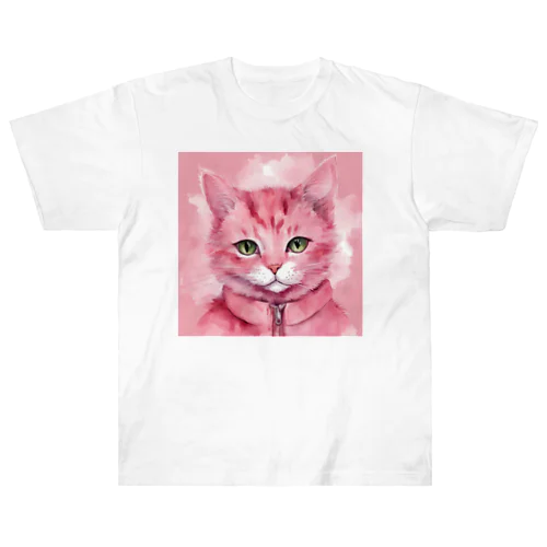 ピンクキャット Heavyweight T-Shirt