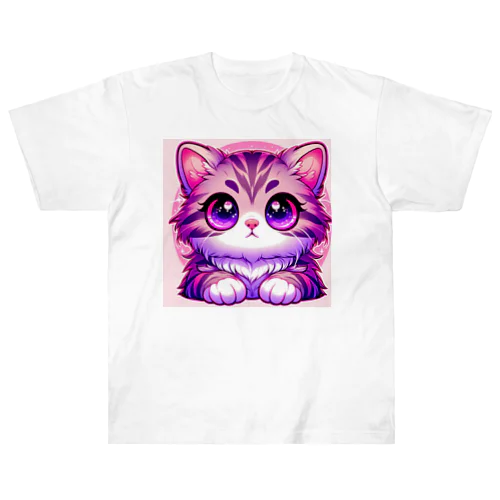 些細な事でも興味津々アメショー”モモちゃん” Heavyweight T-Shirt