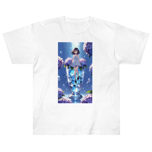 グラスの少女 Heavyweight T-Shirt