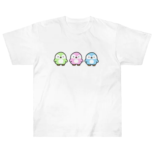 ぺんちゃんズ〜パステル〜 Heavyweight T-Shirt