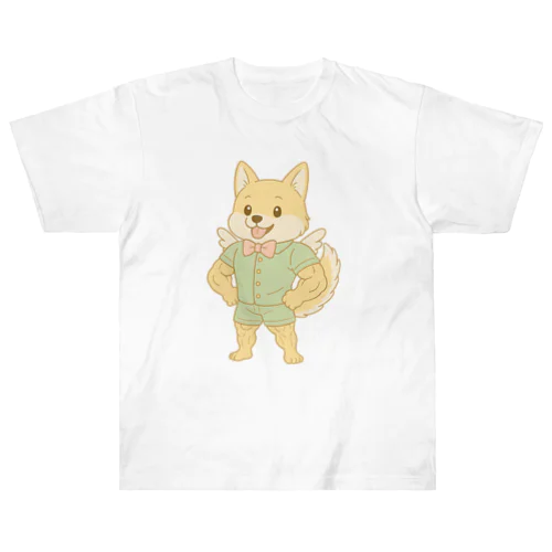 天使すぎるマッチョ柴犬 Heavyweight T-Shirt