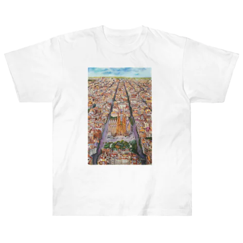 スペイン、サグラダ・ファミリア/kenta_kataoka Heavyweight T-Shirt