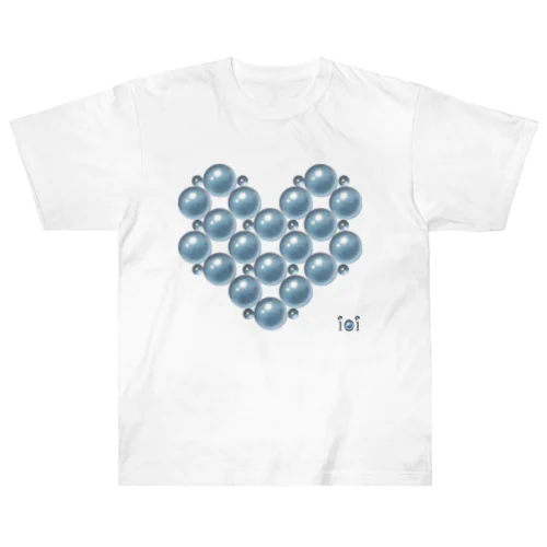 ビー玉ドットハート Heavyweight T-Shirt
