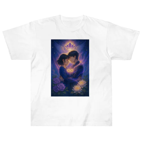 ツインレイ一ヒーリングアートグッズ Heavyweight T-Shirt