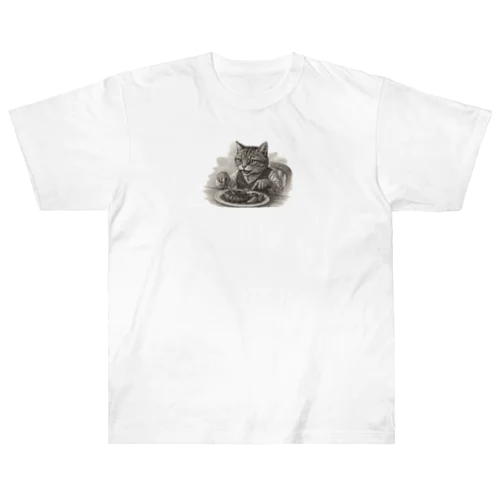 老舗洋食屋-墨のしらべ- Heavyweight T-Shirt