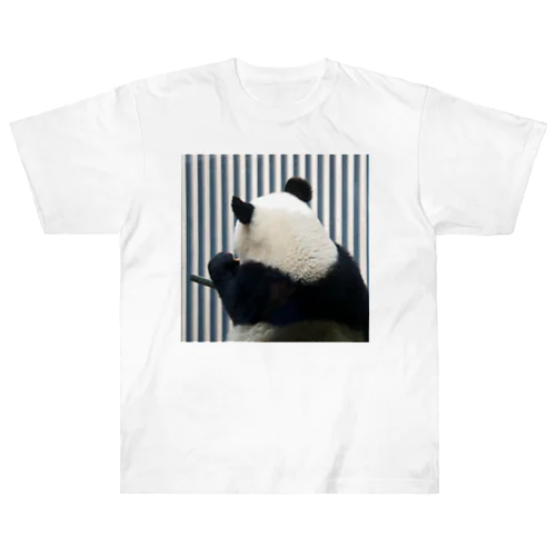 ストライプなパンダ Heavyweight T-Shirt