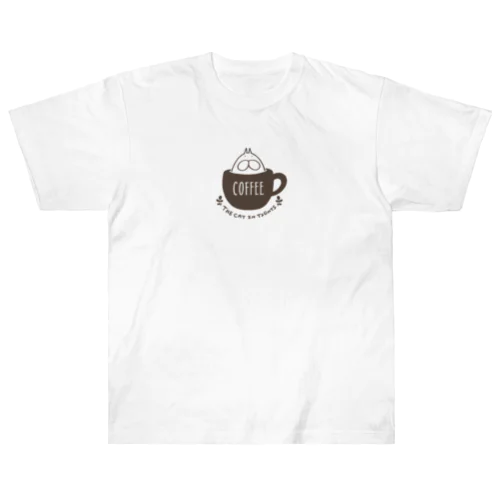 ねこタイツ コーヒー Heavyweight T-Shirt