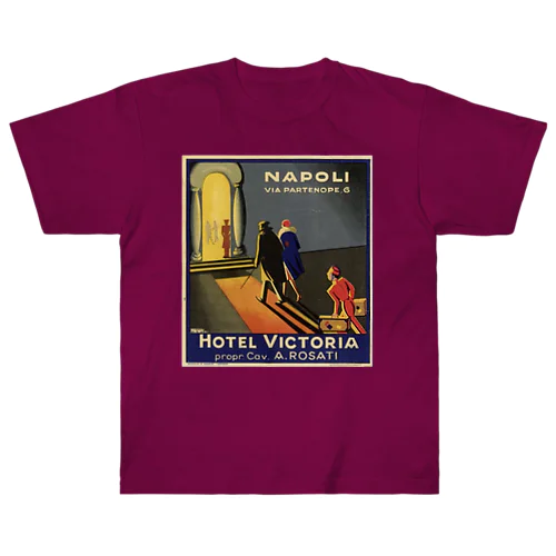 イタリア・ナポリ　1930年代　ホテル・ヴィクトリア Heavyweight T-Shirt