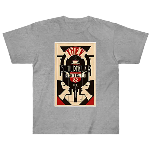 オランダ・アムステルダム アールデコ　レトロ　ティーハウス Heavyweight T-Shirt