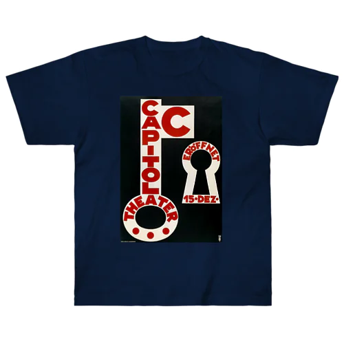 スイス・バーゼル　キャピトル・シアター 鍵&鍵穴　1930年代 Heavyweight T-Shirt