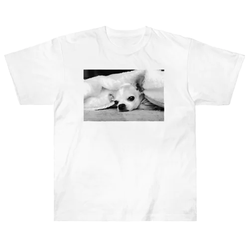 モノクロチワワ（アンニュイ1） Heavyweight T-Shirt