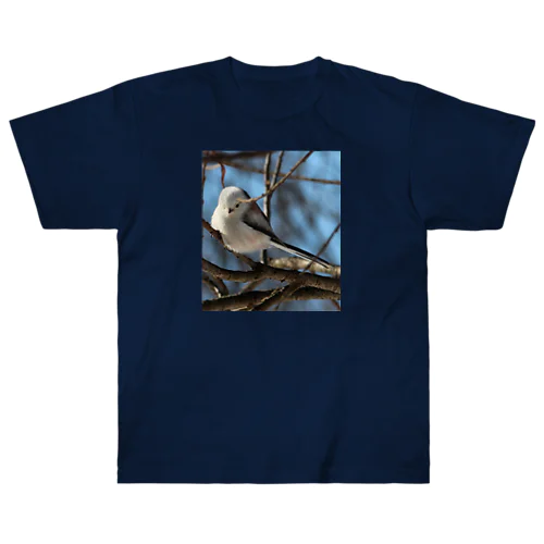 【サロベツの雪の妖精】シマエナガ Heavyweight T-Shirt