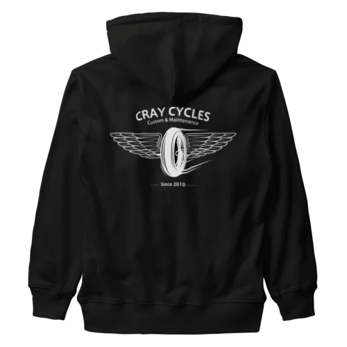 CRAY CYCLES BACK PRINT ONLY Heavyweight Zip Hoodie