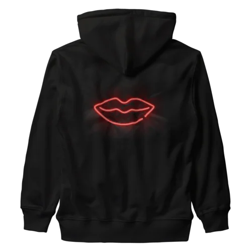唇のネオンサイン Heavyweight Zip Hoodie
