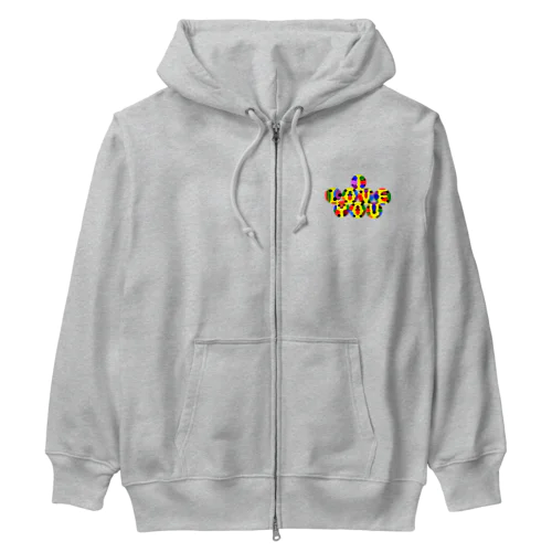 〇文字『I Love you h.t.』 Heavyweight Zip Hoodie