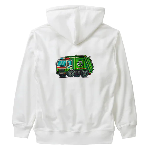 AIで描いたごみ収集車 Heavyweight Zip Hoodie