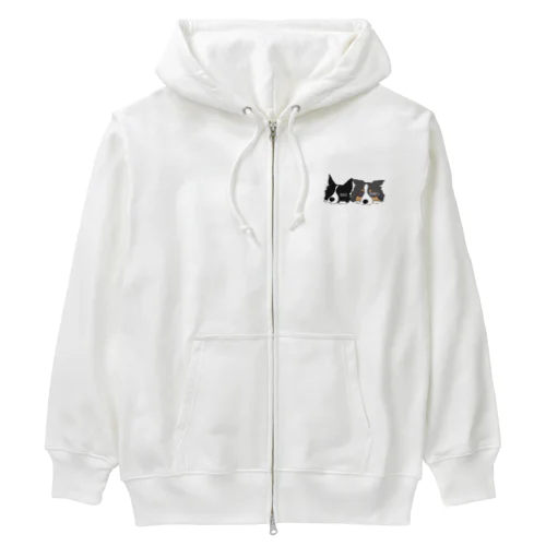 背景透過verボーダーコリーおぼまなグッツ Heavyweight Zip Hoodie