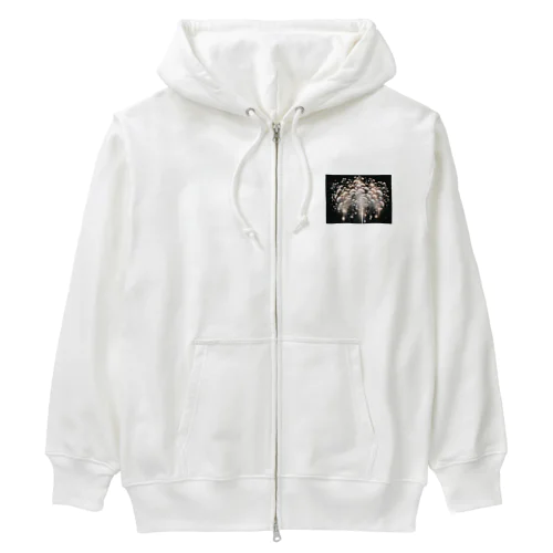 霞草と雫 Heavyweight Zip Hoodie