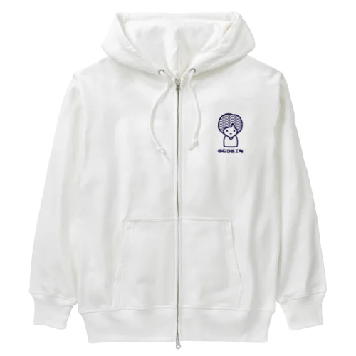 [0~Begin]吉原つなぎ柄ヘア Heavyweight Zip Hoodie