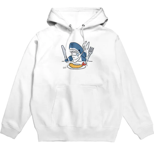 エビフライを食べようとするサメ2021 Hoodie