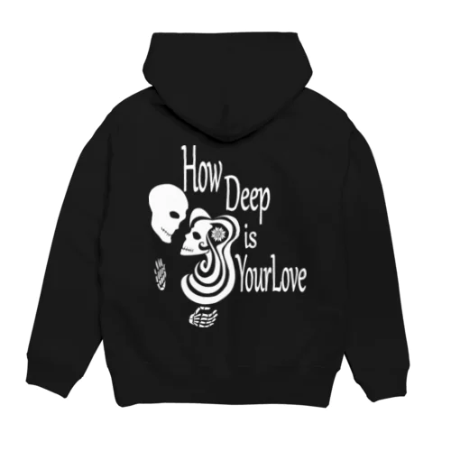 How Deep Is Your Love（白） Hoodie