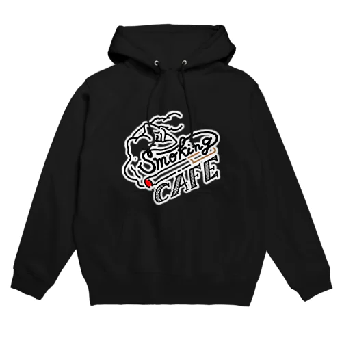 バック白ふち　smokingCAFE Hoodie