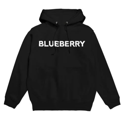 BLUEBERRY-ブルーベリー- Sans-Serif 白ロゴ Hoodie