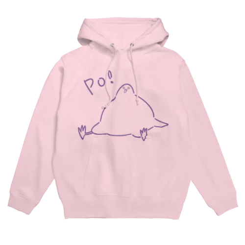 Po! 穏和な鳩　パープル Hoodie