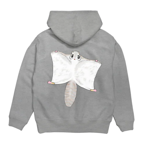 エゾモモンガさんドーン！　バックプリント Hoodie