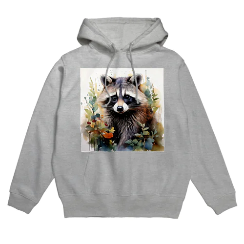 アライグマ、草の中 Hoodie