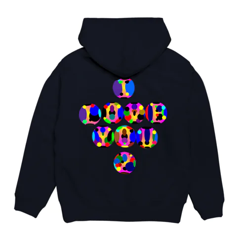 〇文字『I LOVE YOU2 h.t.』 Hoodie