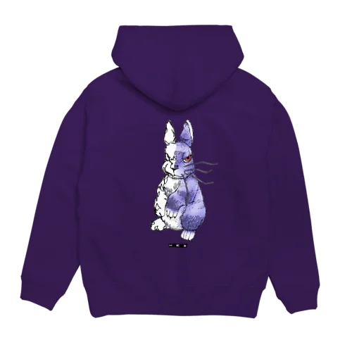 両手で描いたウサギ　両面プリントVer. Hoodie