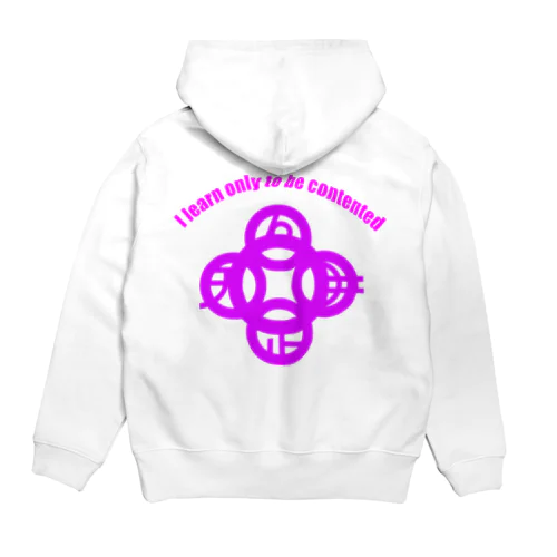  吾唯足りるを知るh.t.大アーチ・英文字・紫 Hoodie