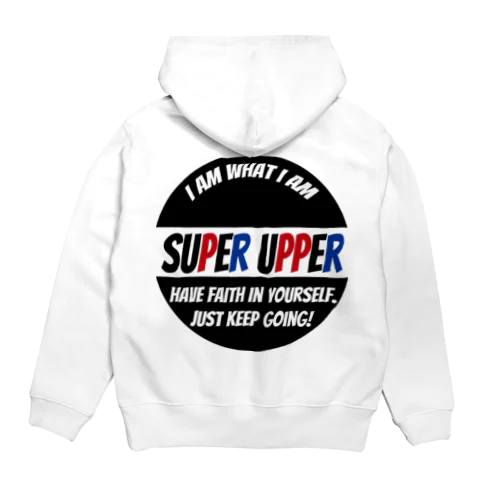 SUPER UPPERバックプリント丸ロゴ Hoodie