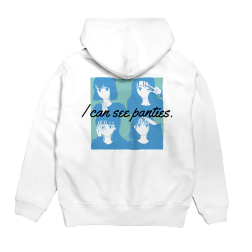 イケてるジェスチャーをする彼女たち(バックプリント) Hoodie