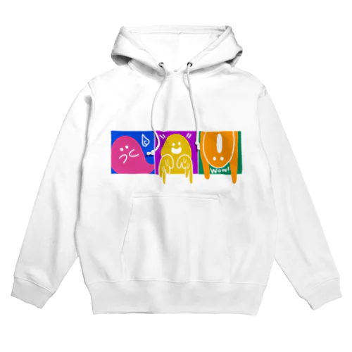 愉快でカラフルなおばけ達 Hoodie