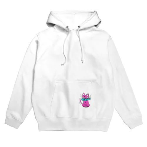 お魚くわえたピンクニャーンコ Hoodie
