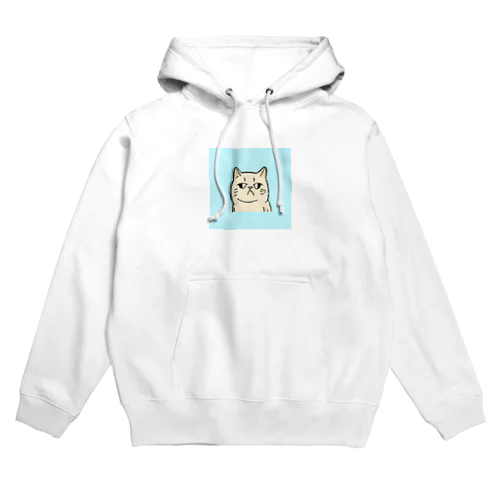 ふてくされたネコくん(水色) Hoodie